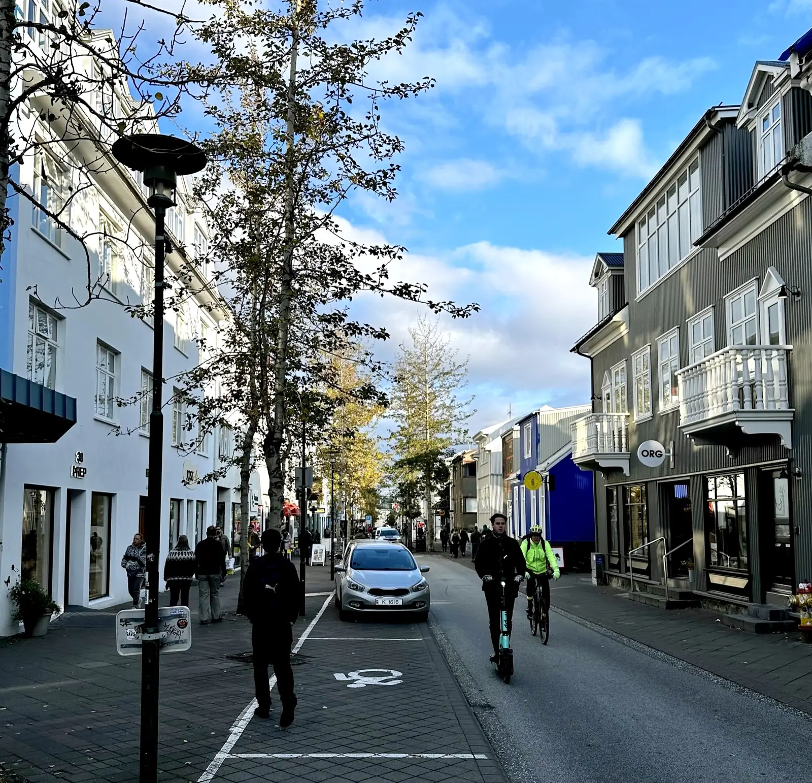 Laugavegur i centrala Reykjavik